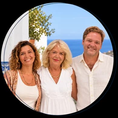 Karen Jessen con Ana y Christian Charters Jessen